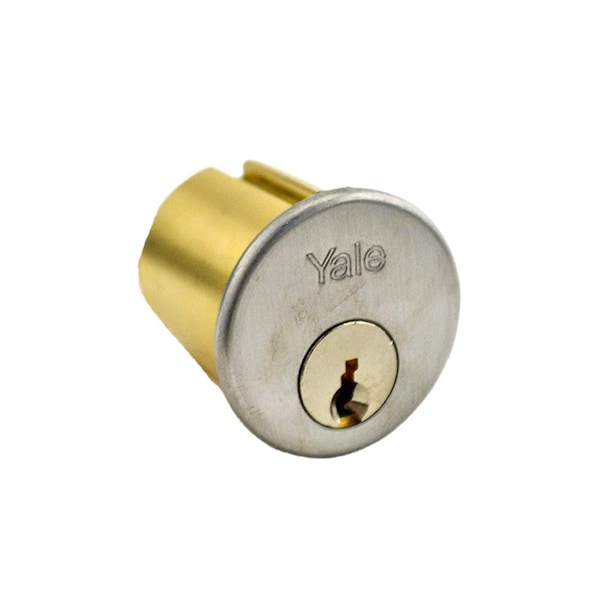 Yale Commercial 6 Pin Standard Rim Cylinder with GA Keyway US26D 626 Satin Chrome Finish 1109GA626 - main